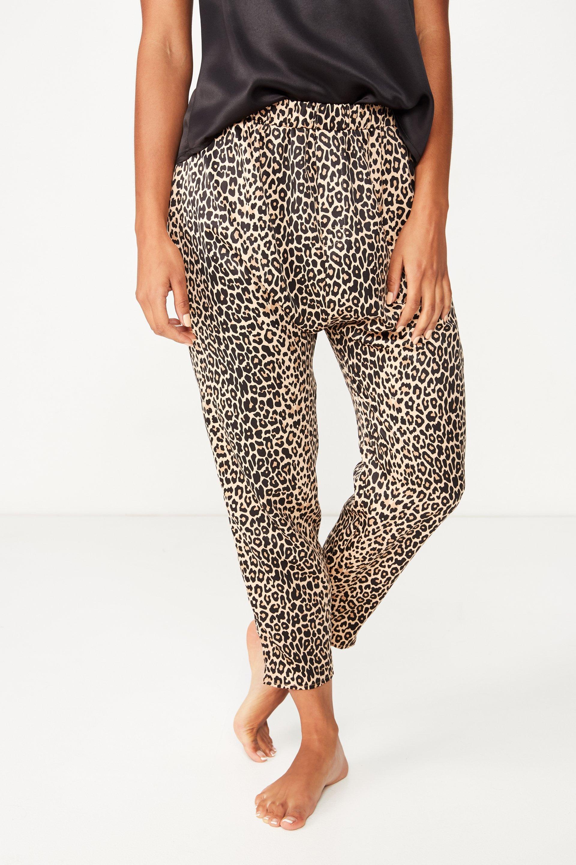 Satin drop crotch pant - cheska cheetah Cotton On Sleepwear ...