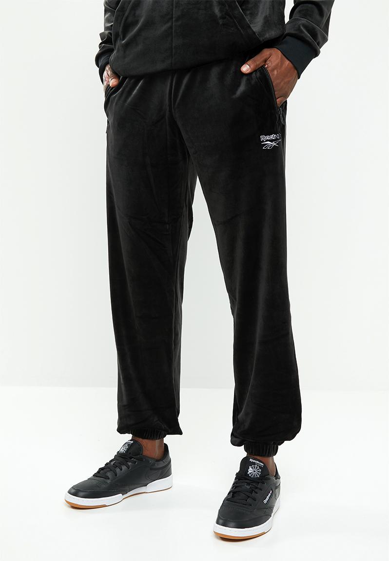 CL V Velour Pant - Black Reebok Classic Sweatpants & Shorts ...