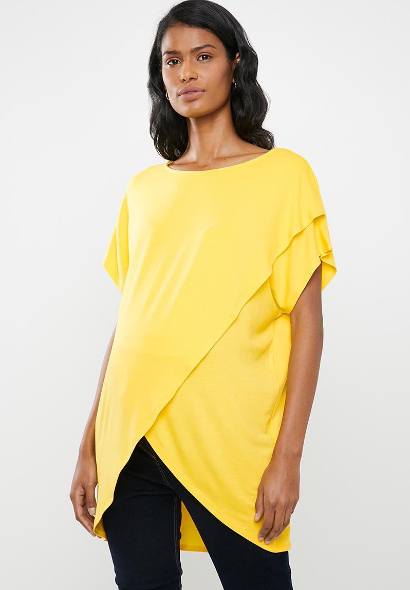 yellow maternity shirt