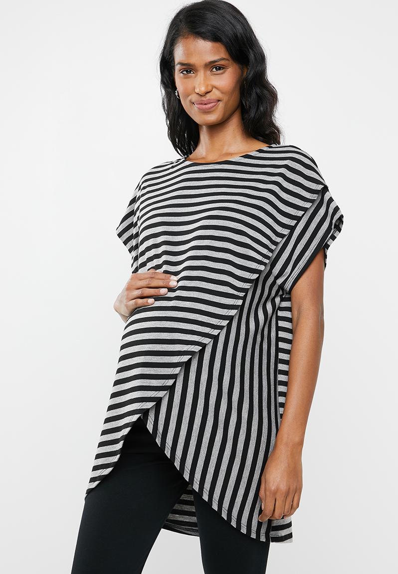 Maternity T-shirt - black/grey edit Maternity Tops | Superbalist.com