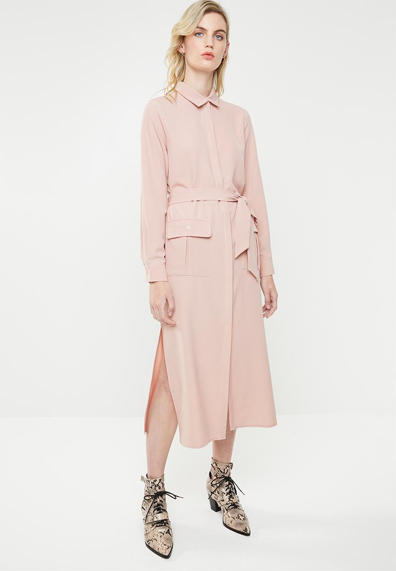 Utility long sleeve dress - blush Superbalist Formal | Superbalist.com