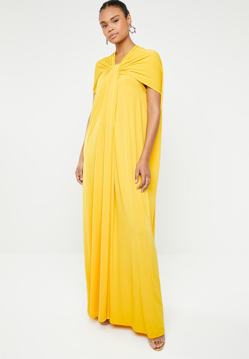 Twist front maxi dress - yellow ERRE Occasion | Superbalist.com