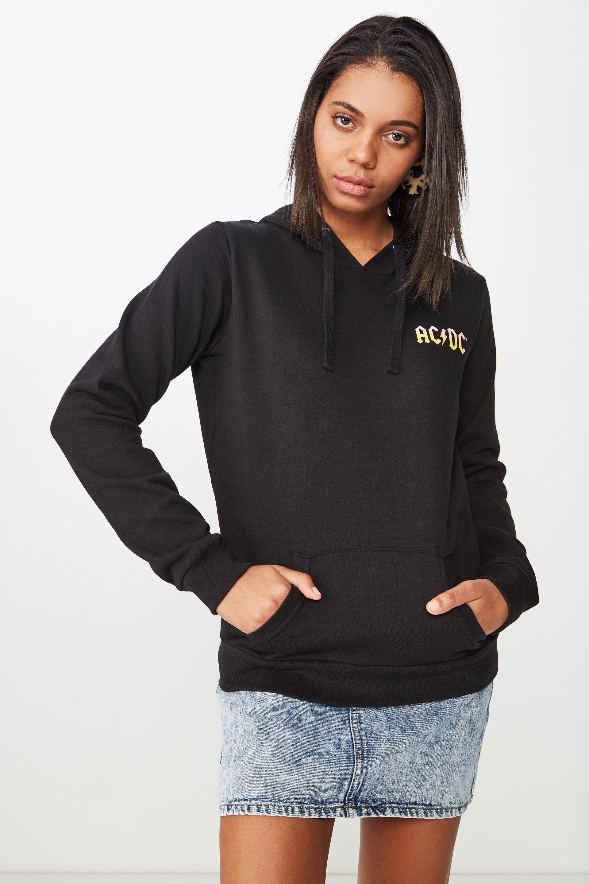 Delevingne Graphic Hoodie Black Cotton On Hoodies And Sweats 