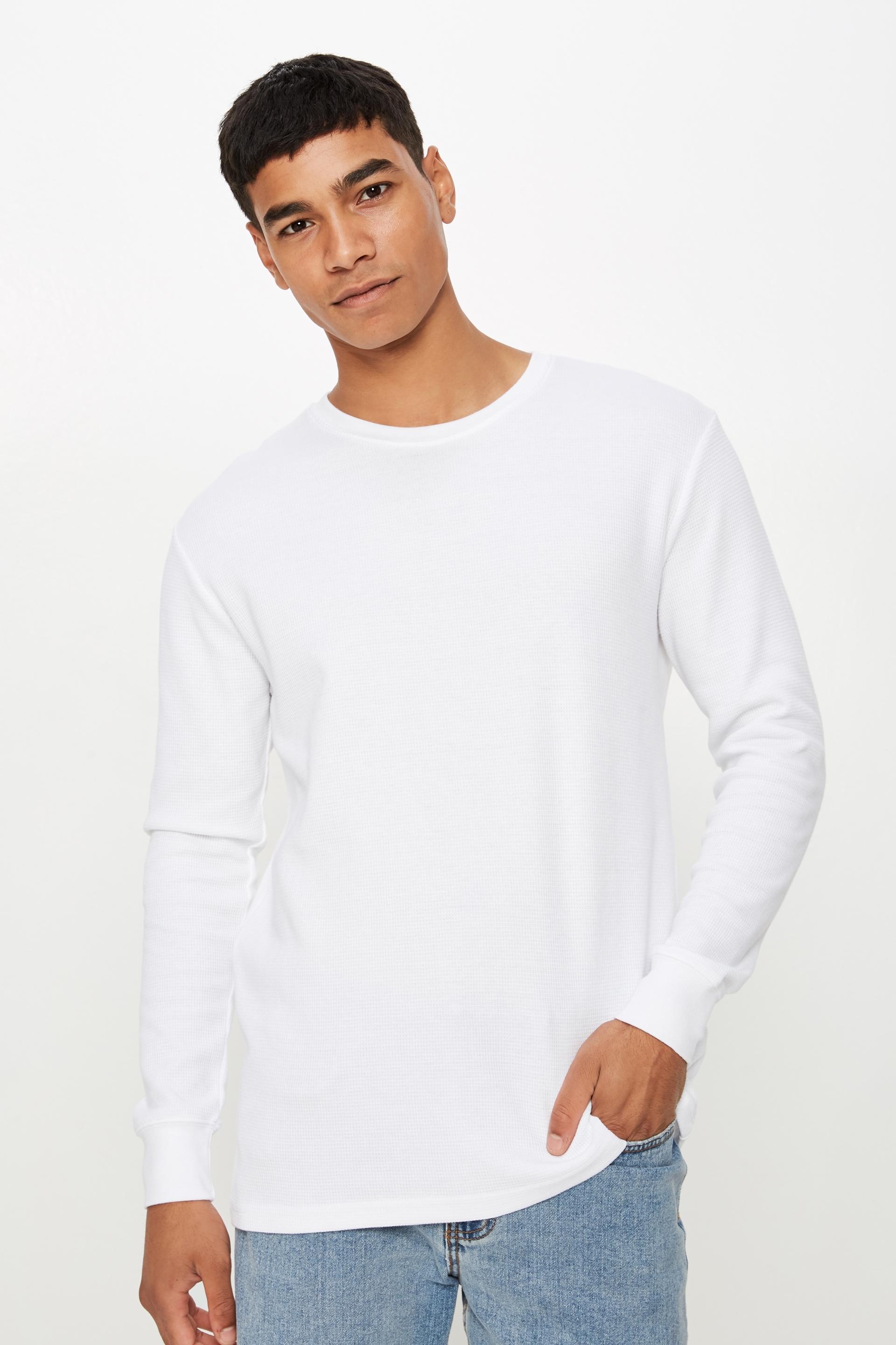 Waffle long sleeve tee - white Cotton On T-Shirts & Vests | Superbalist.com