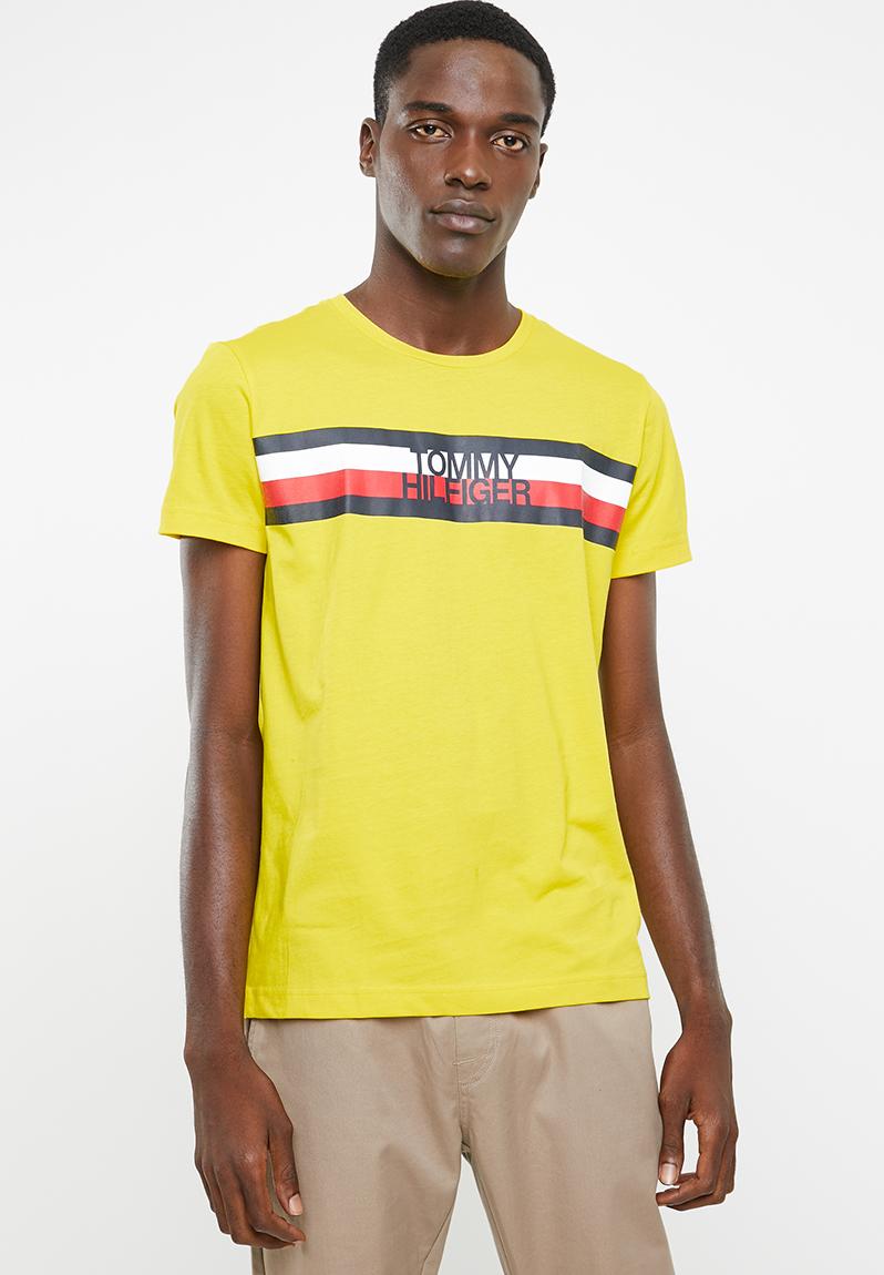Tommy logo tee -yellow Tommy Hilfiger T-Shirts & Vests | Superbalist.com