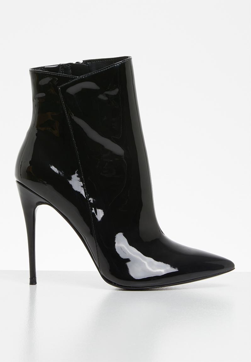 Mereal leather pointed stiletto heel ankle boot - black patent ALDO ...