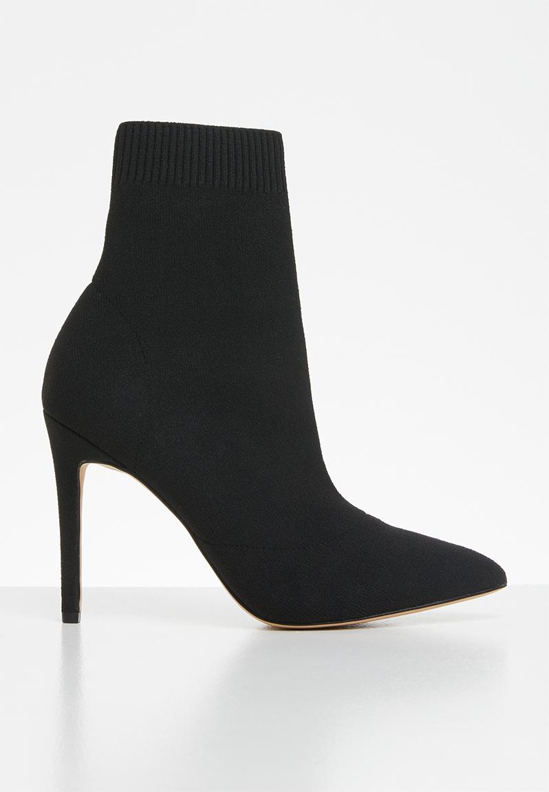 Ysissa textile pointed stiletto heel sock ankle boot - black ALDO Boots ...