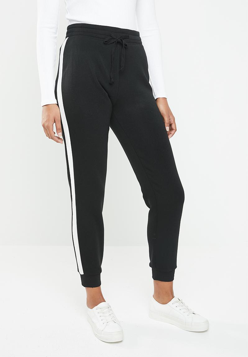 Joggers with side stripe - black Forever21 Trousers | Superbalist.com