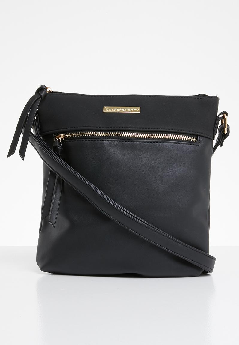 Tassel detail cross body square bag - black/bik tonal BLACKCHERRY Bags ...