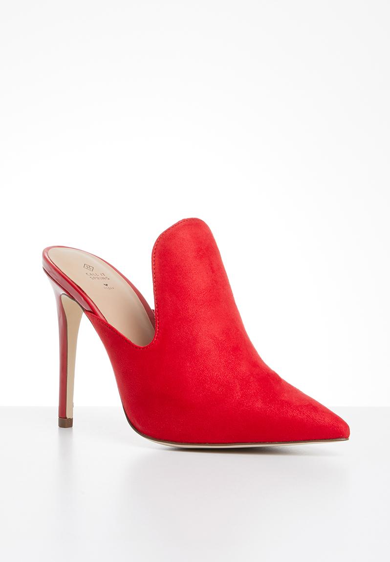 Cortezia pointed stiletto mule - red Call It Spring Heels | Superbalist.com