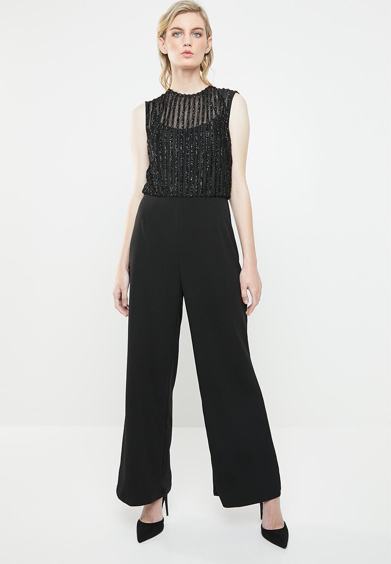 Shane glitter body jumpsuit - black Vero Moda Jumpsuits & Playsuits ...