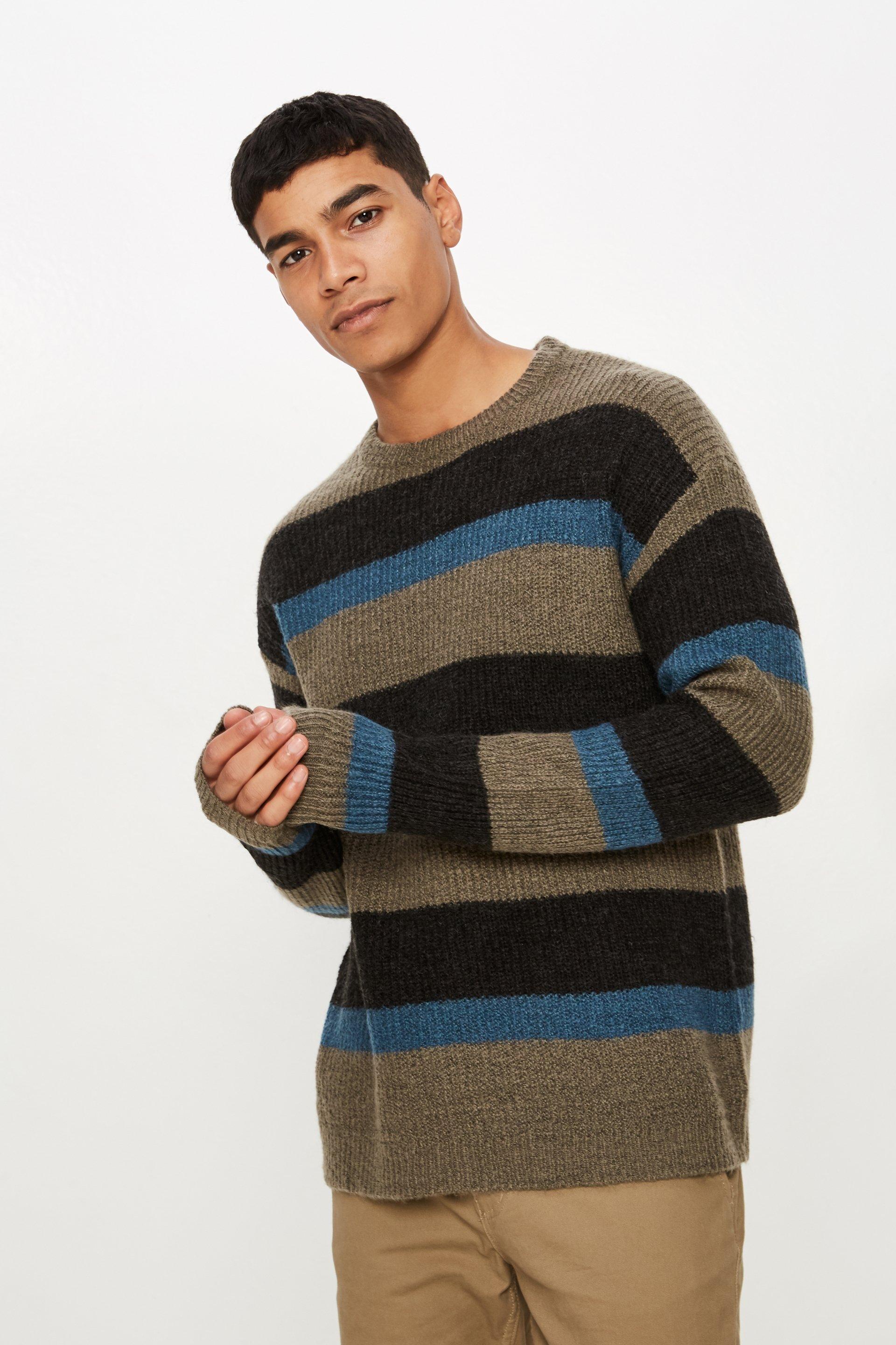 Box crew neck knit - blue stone stripe Cotton On Knitwear | Superbalist.com