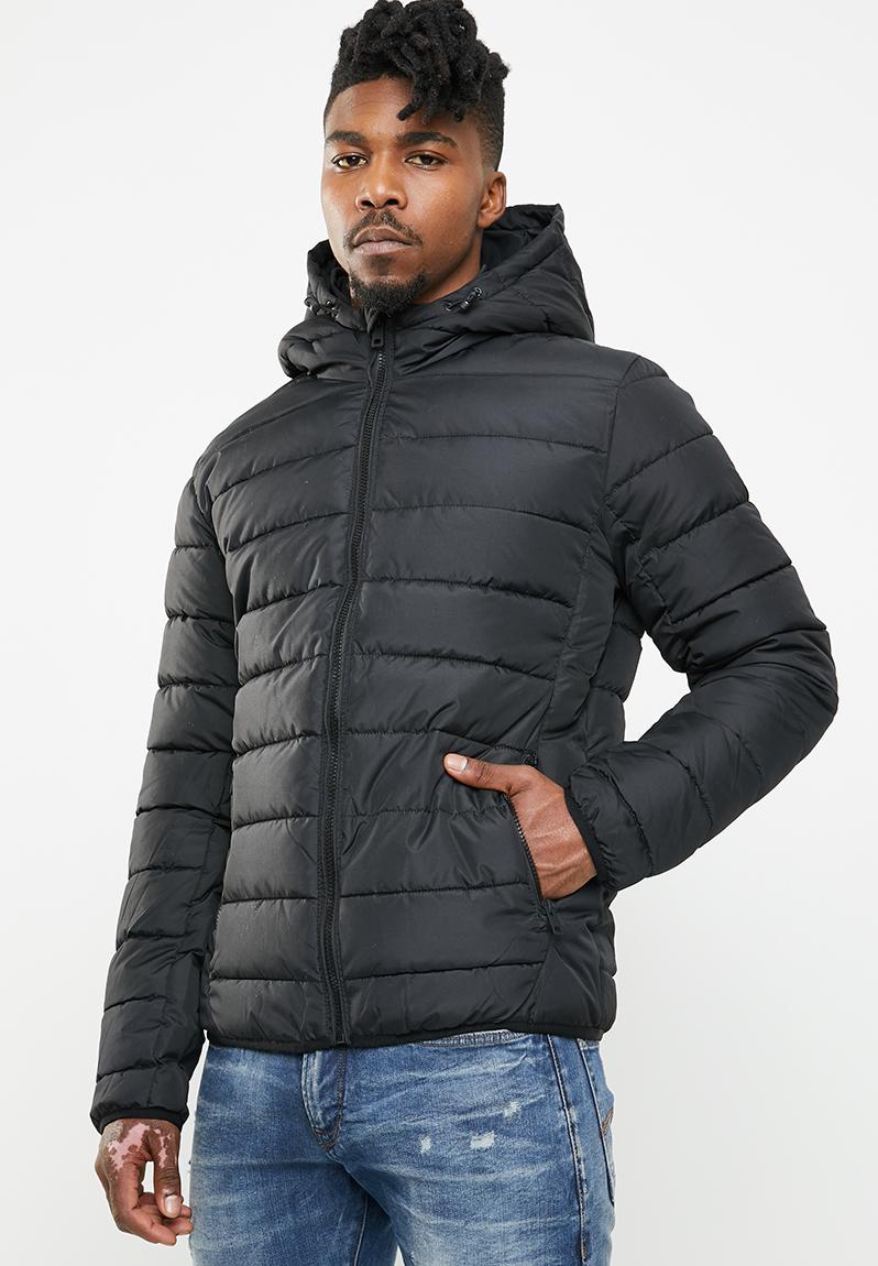 Hooded base puffer jacket - black New Look Jackets | Superbalist.com