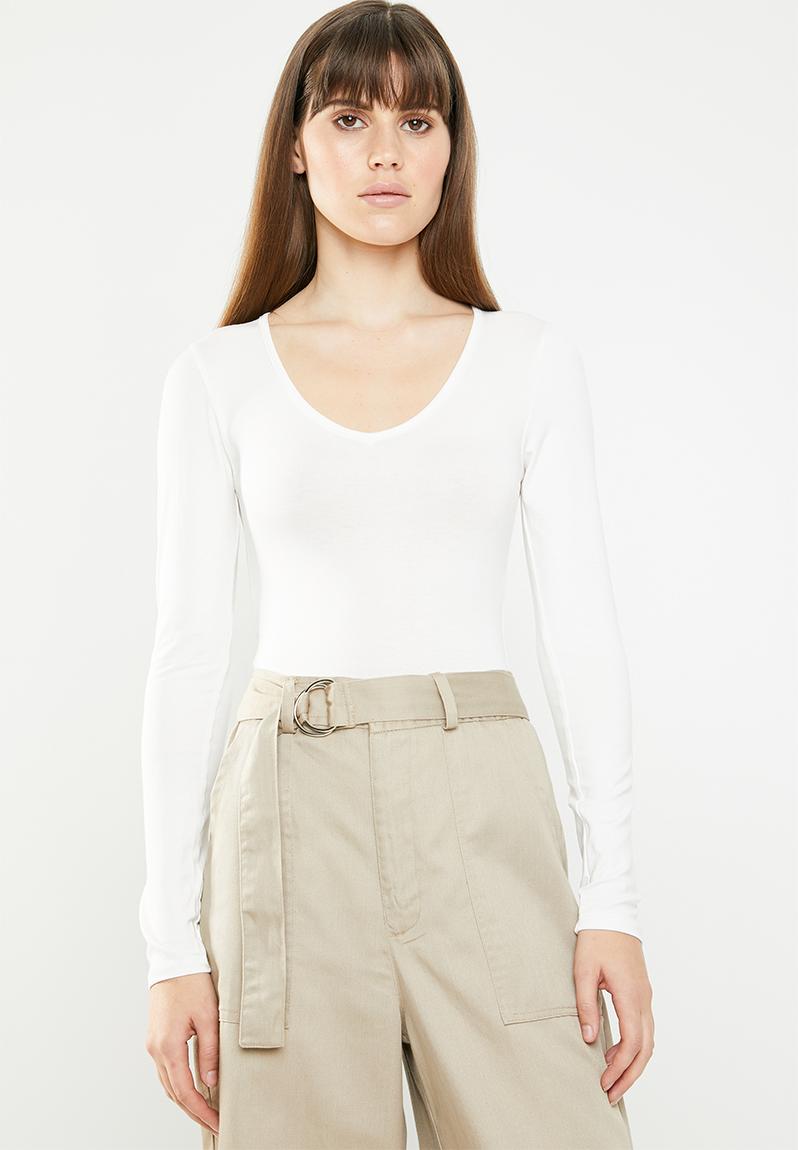 white bodycon shirt