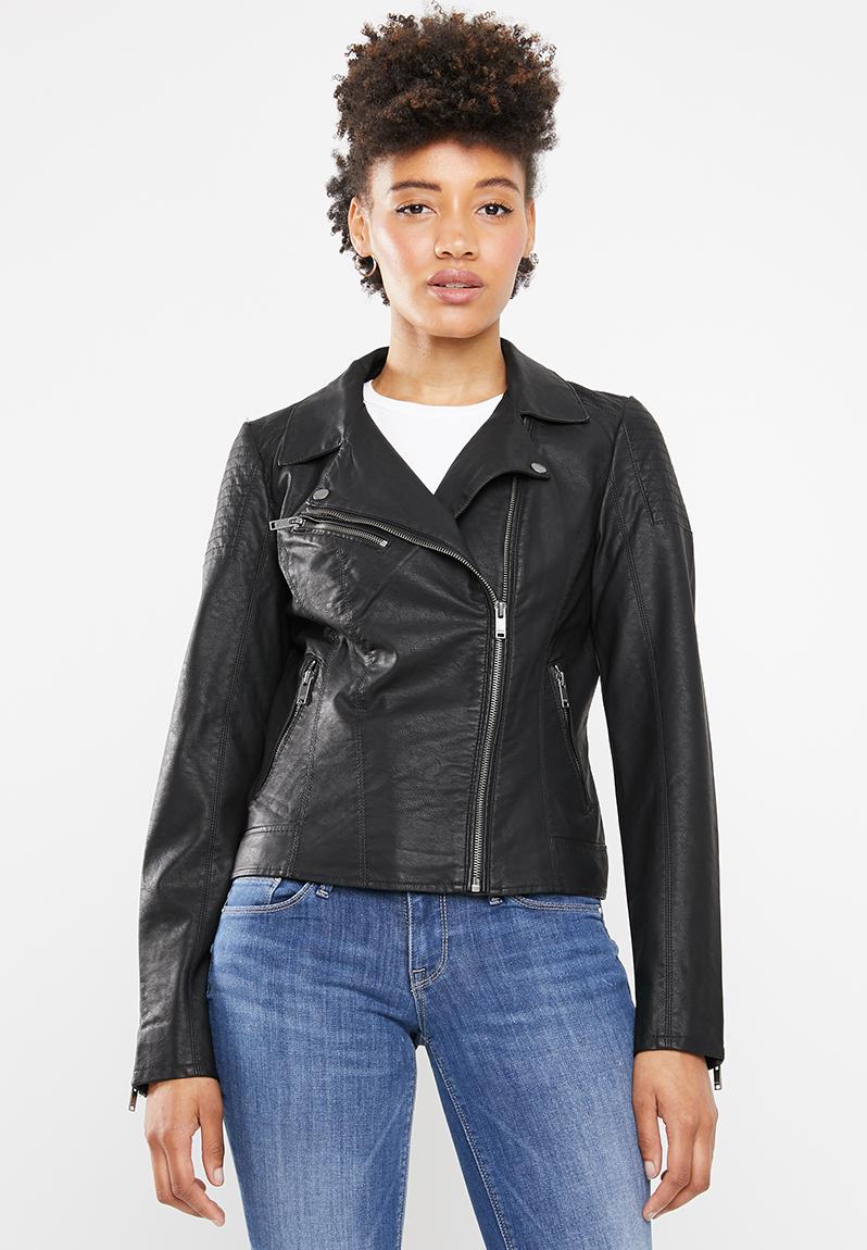 Flora biker jacket - black ONLY Jackets | Superbalist.com