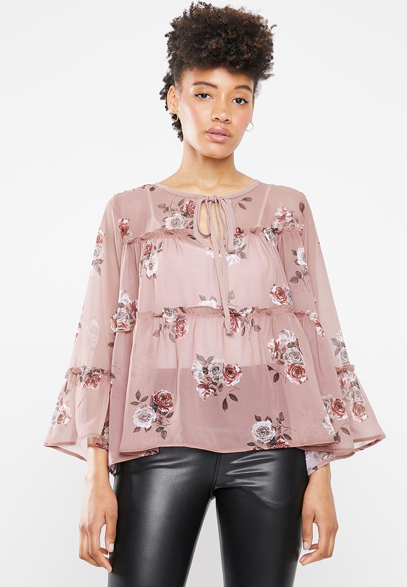 Romantic Volume Blouse Floral Style Republic Blouses 