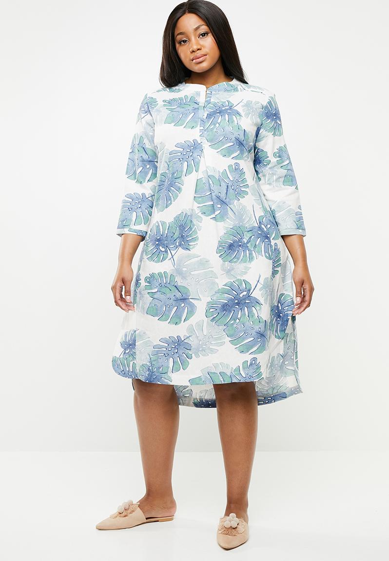 Plus size Lungro printed tunic dress - mutli AMANDA LAIRD CHERRY ...