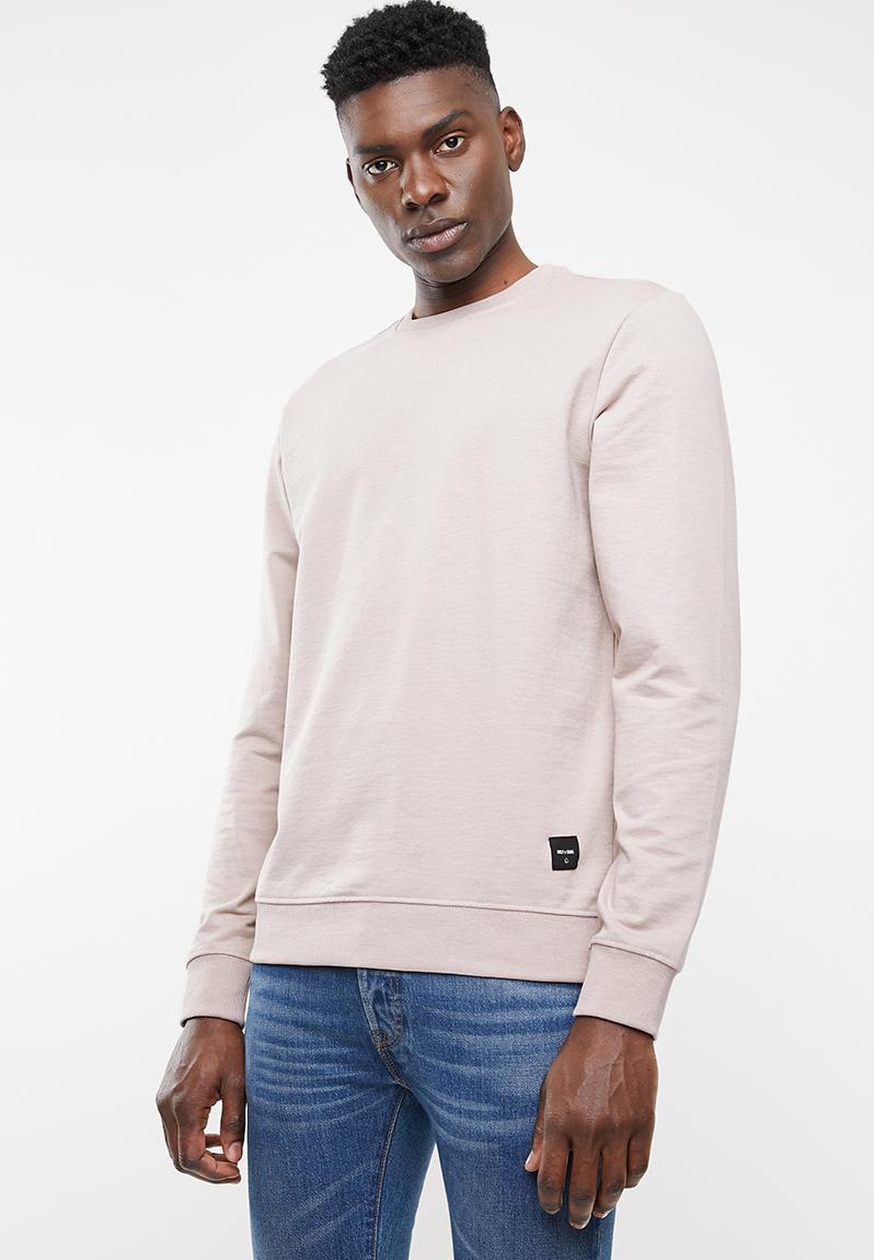 Download Basic crew neck sweater - pink Only & Sons Hoodies ...