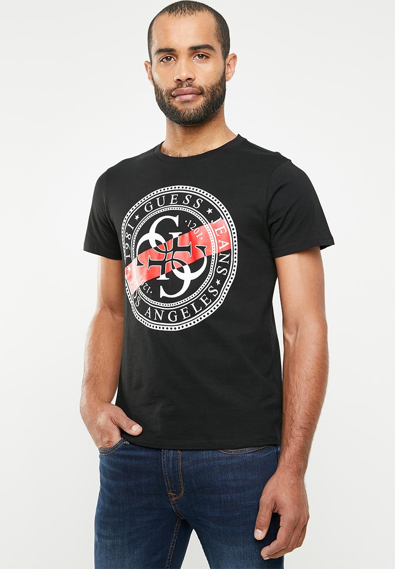 Guess graphic short sleeve tee - black GUESS T-Shirts & Vests ...