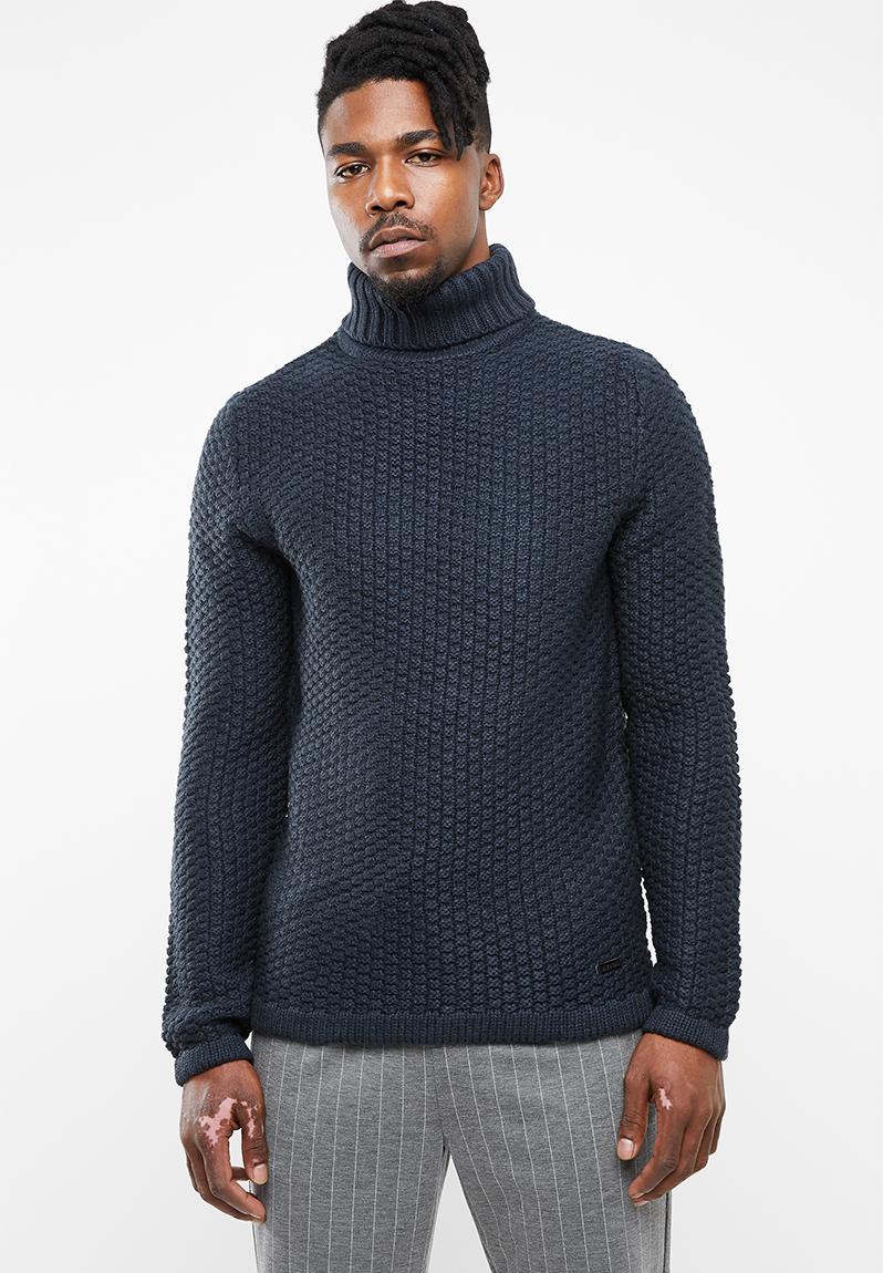 Turtle neck knit - dark navy Only & Sons Knitwear | Superbalist.com