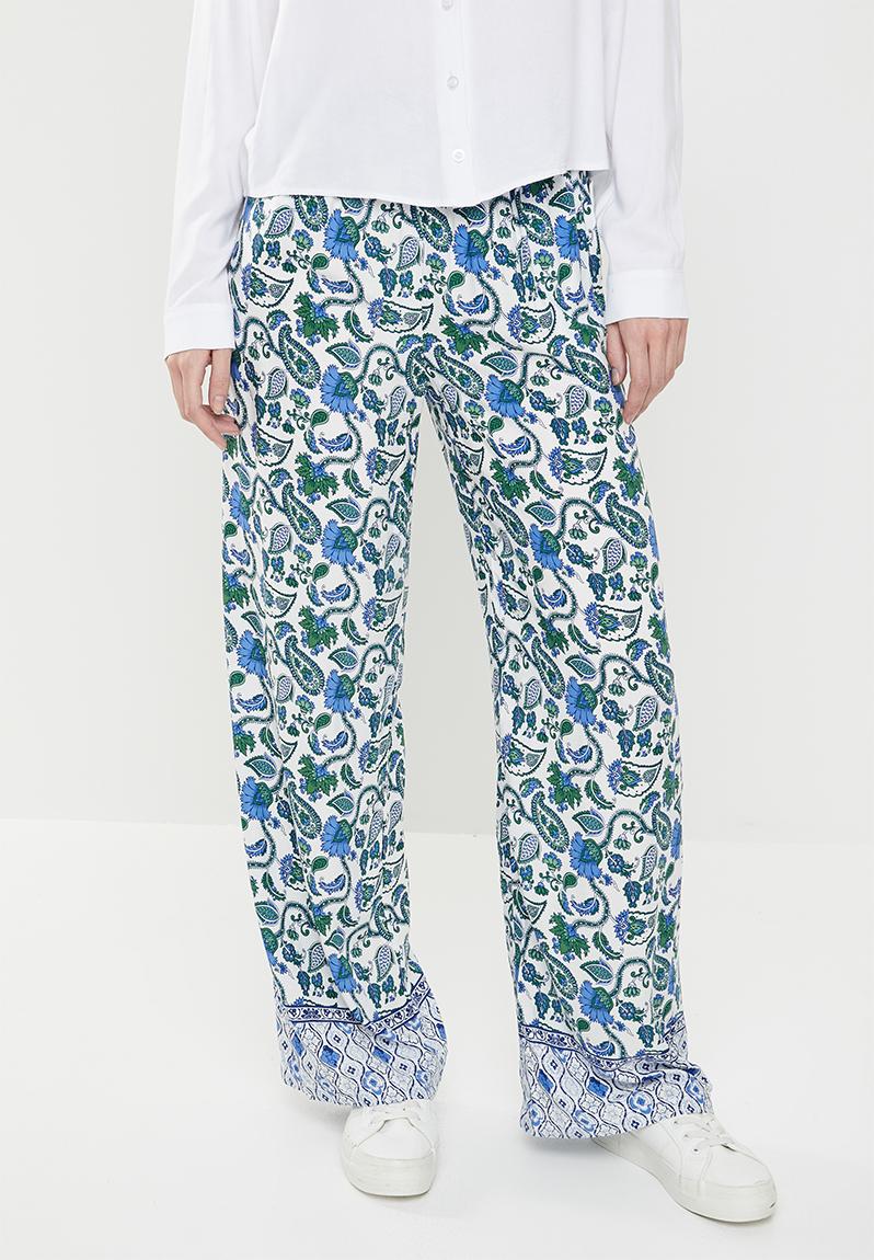 Border print pants with draw cord - black edit Trousers | Superbalist.com