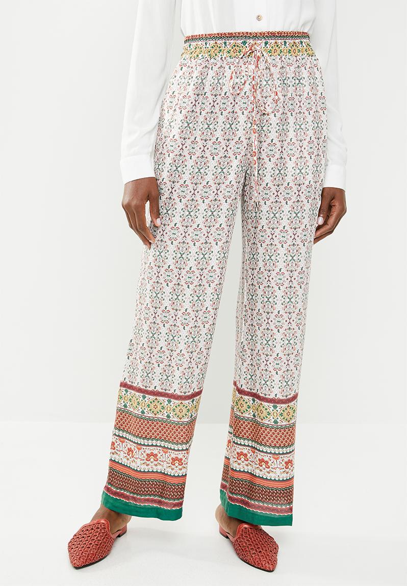 Border print pants with drawcord - multi edit Trousers | Superbalist.com