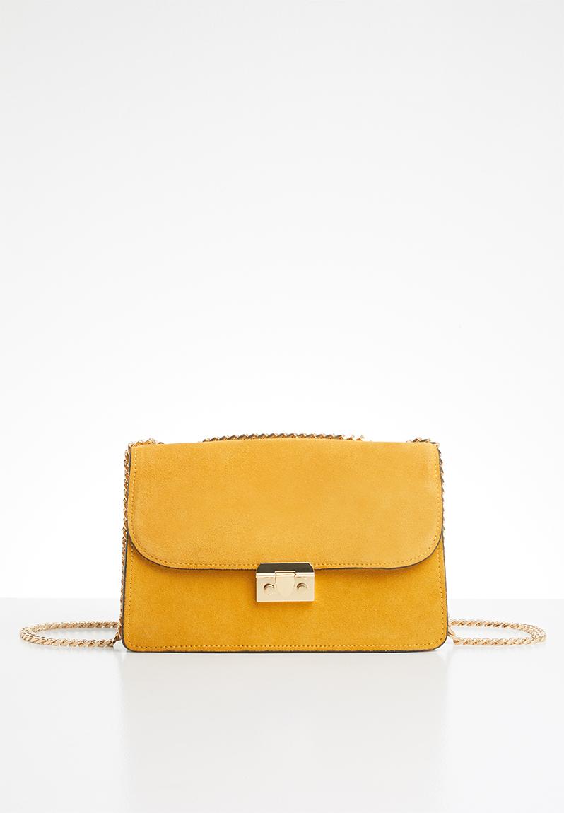 Chain leather bag - bright yellow MANGO Bags & Purses | Superbalist.com