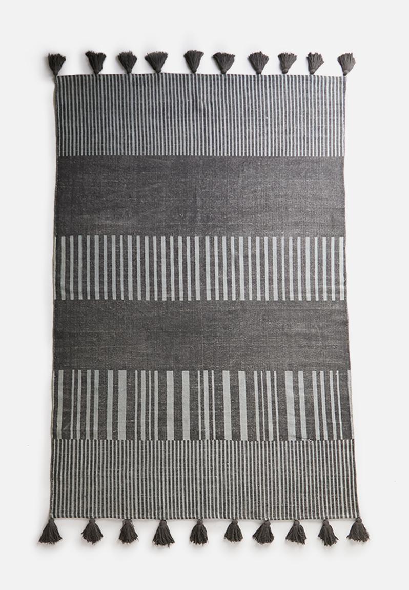 Taio printed cotton rug - grey Sixth Floor Rugs & Mats | Superbalist.com