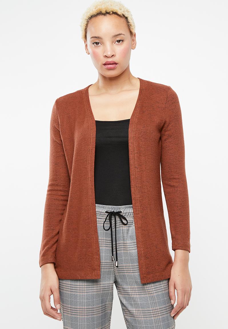 Longer length cardigan - tangerine / burnt orange STYLE REPUBLIC ...