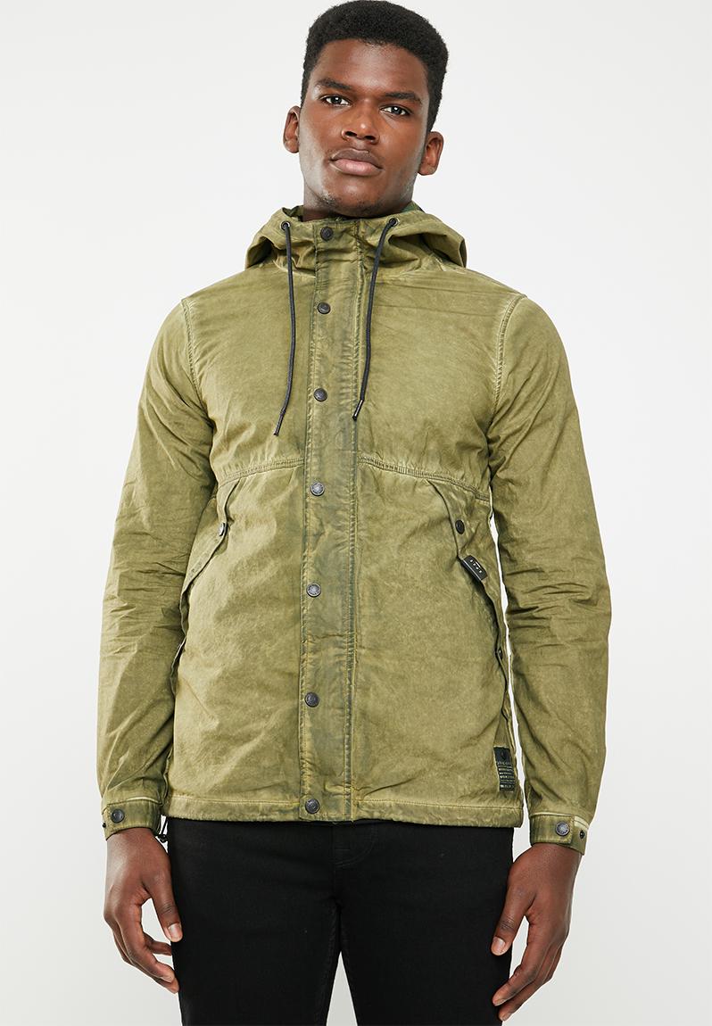 Lightweight dirty wash jacket - khaki green S.P.C.C. Jackets ...