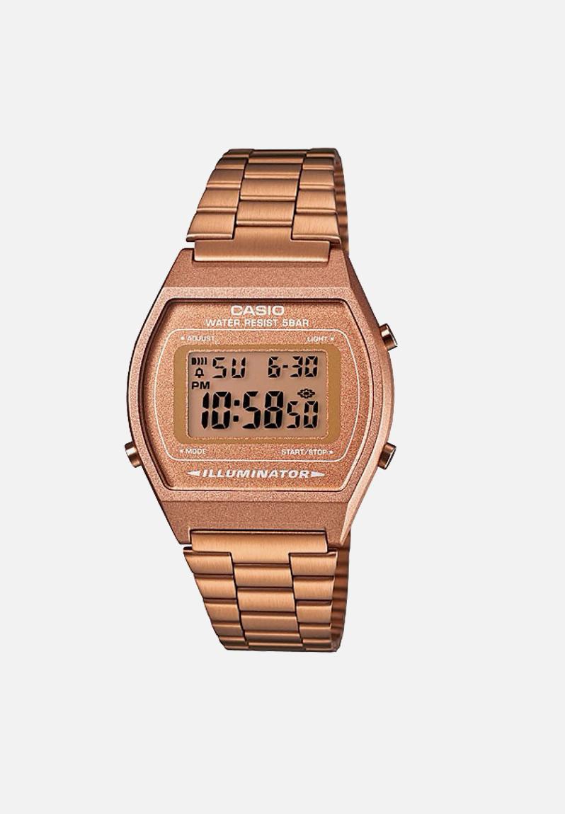 rose gold casio touch watch