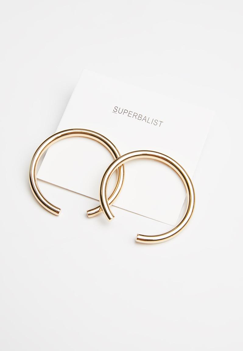 Half Moon Gold Hoops
