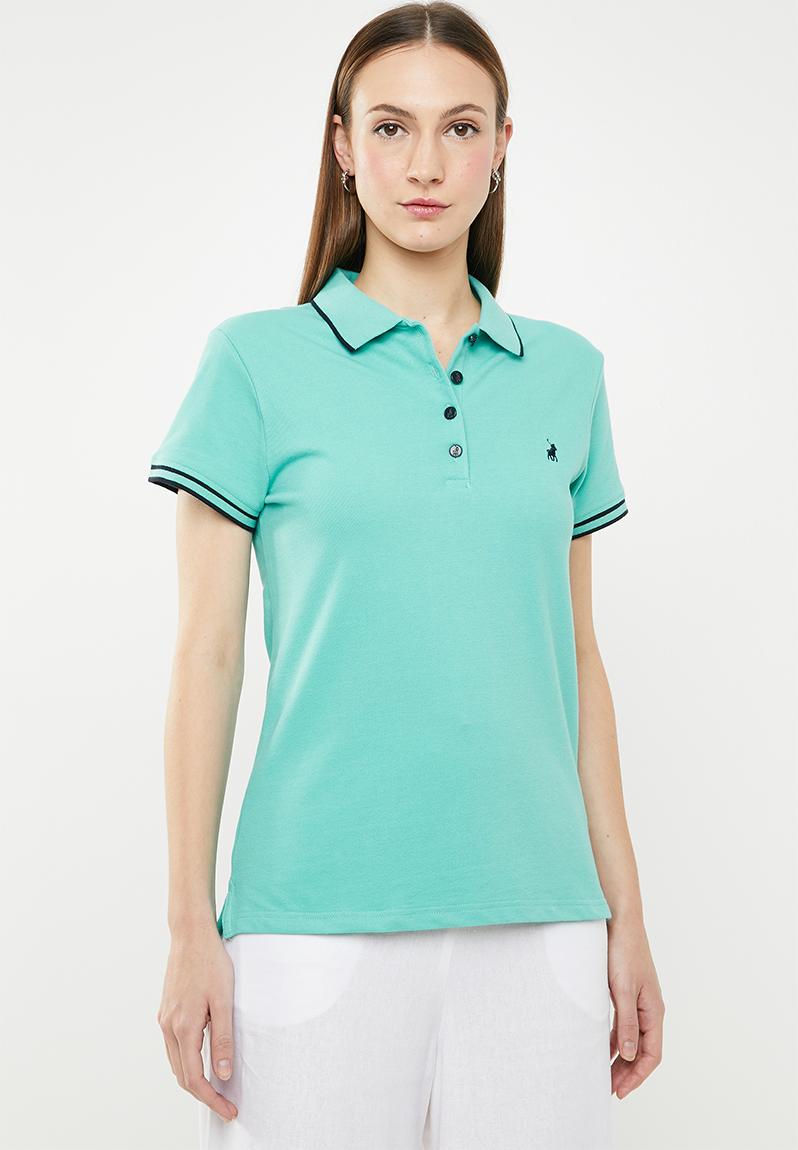 Charlie Stretch Golfer - Turquoise POLO T-Shirts, Vests & Camis ...
