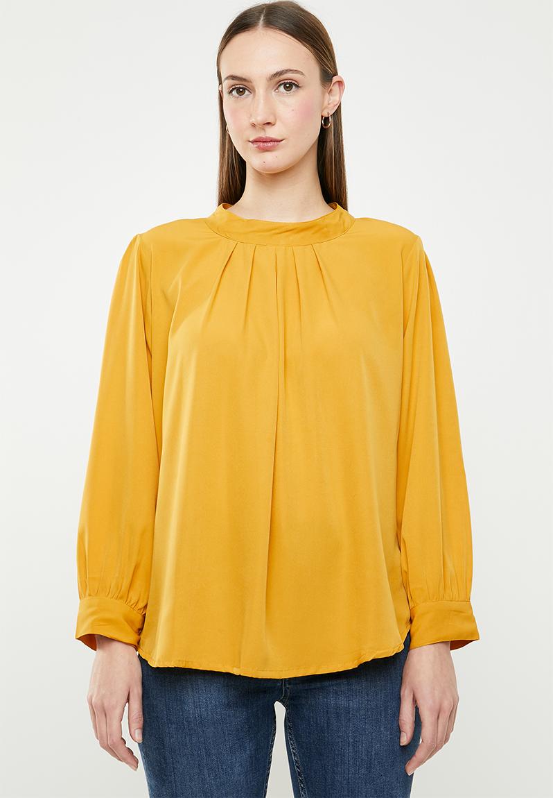 High neckline blouse - Yellow edit Blouses | Superbalist.com