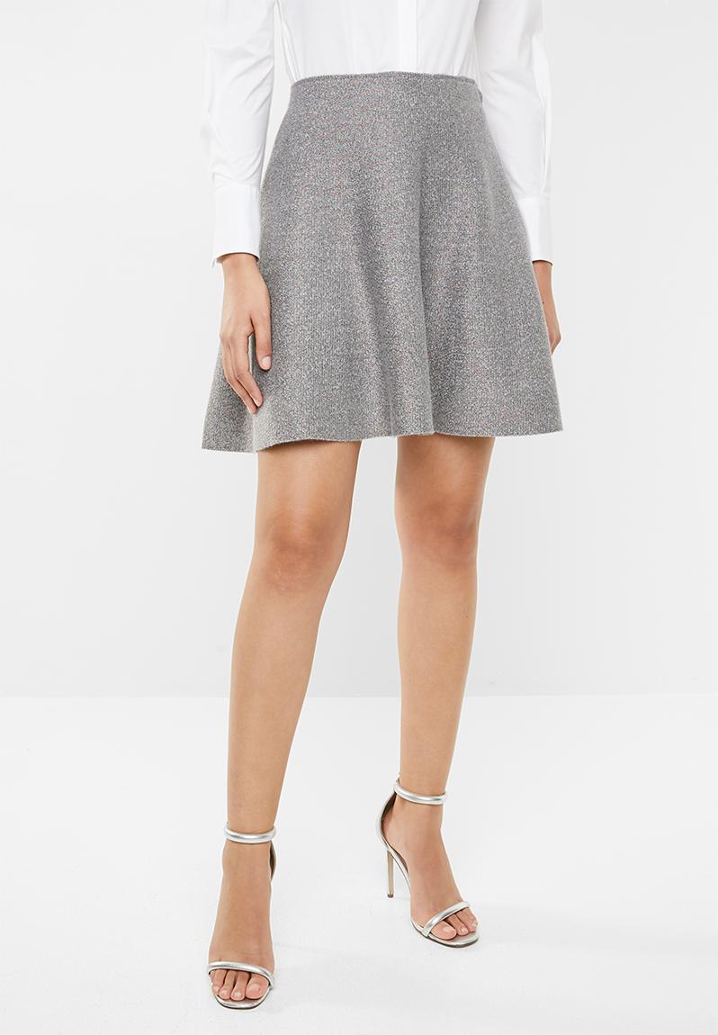 Multa Lurex Skirt- Grey Melange Vero Moda Skirts | Superbalist.com