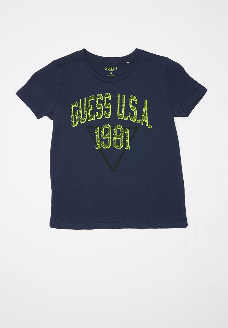 00s Blue guess tee