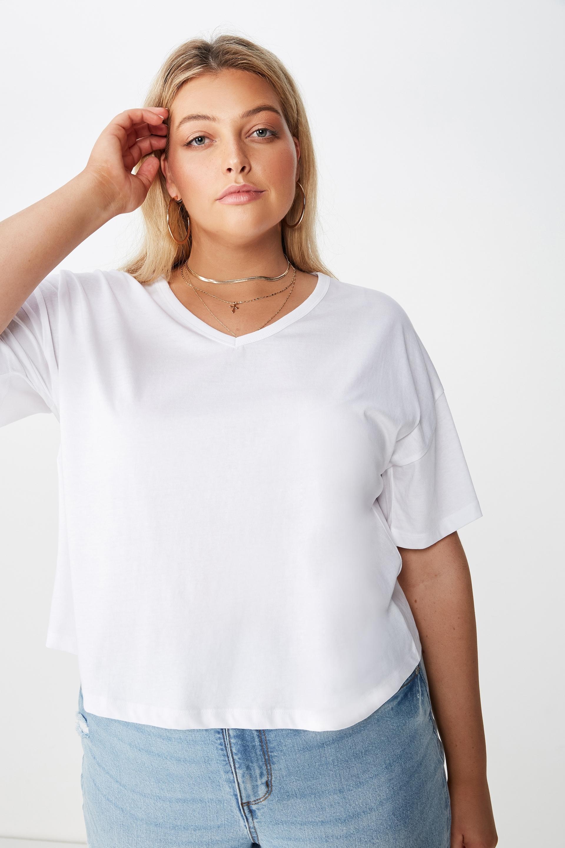 Curve relaxed v neck tee - white Cotton On Tops | Superbalist.com