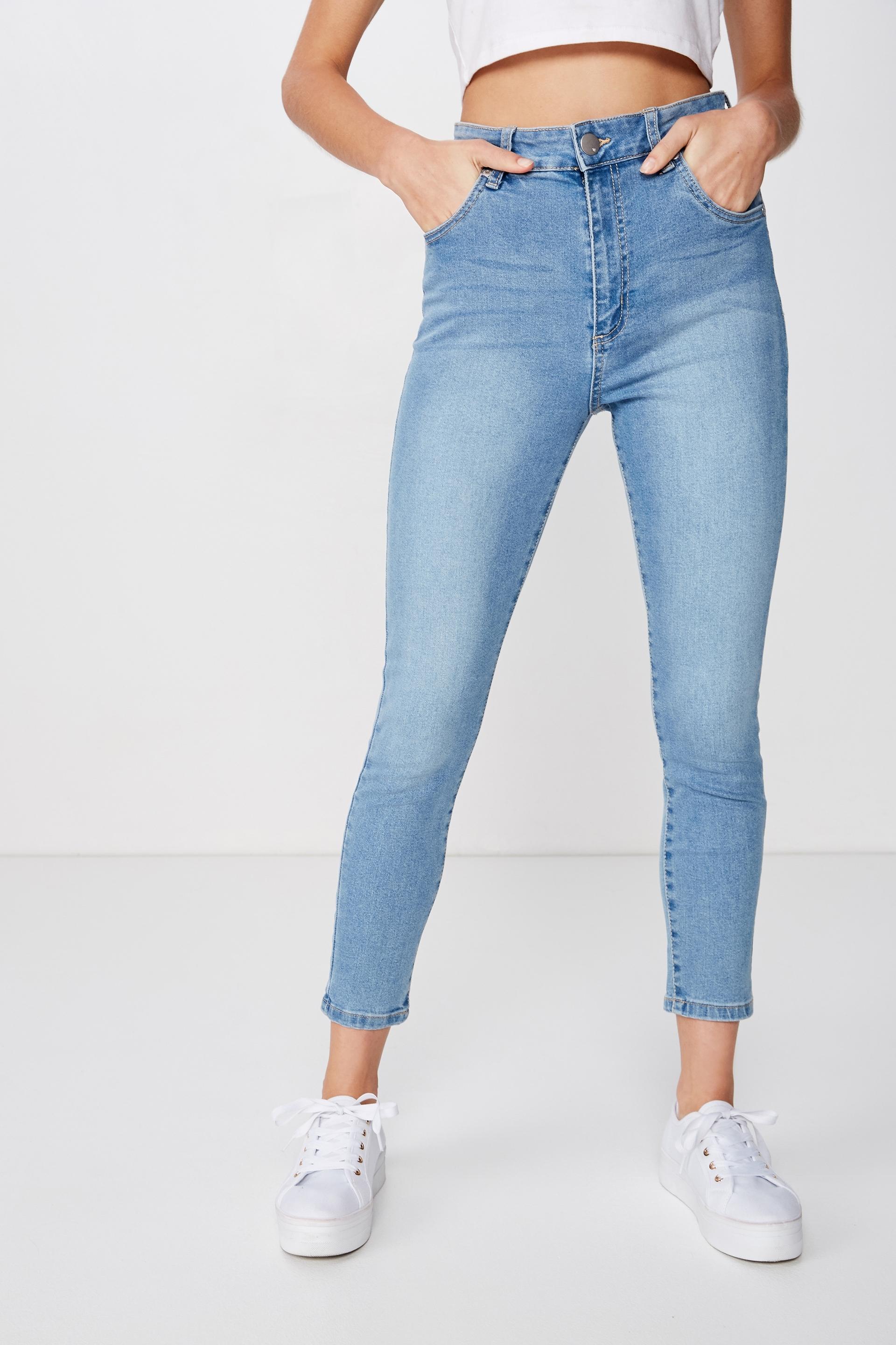 High rise grazer skinny jean - mid blue Cotton On Jeans | Superbalist.com