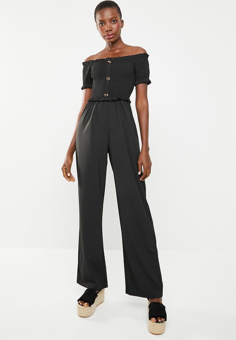 shirred jumpsuit