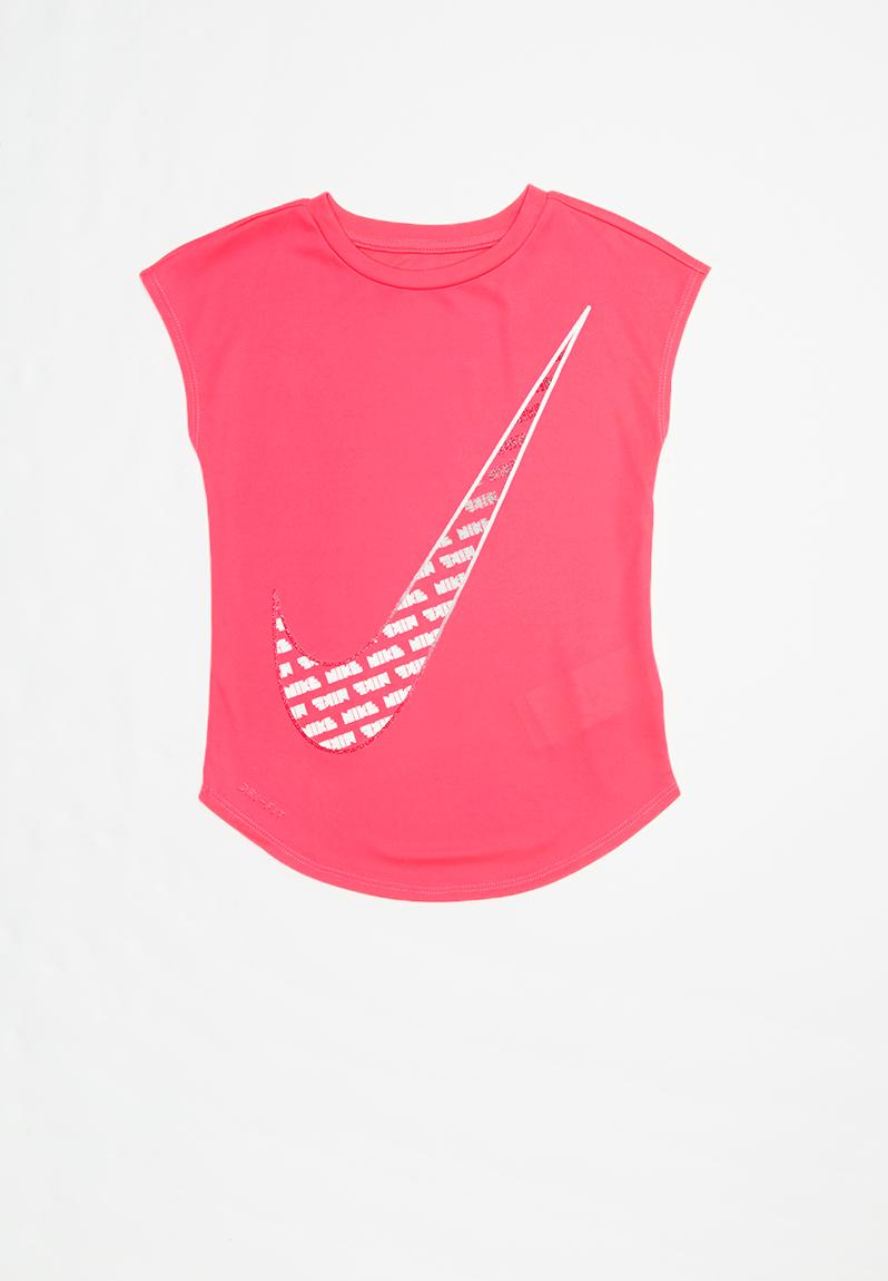 Nkg houndstooth swoosh - racer pink Nike Tops | Superbalist.com