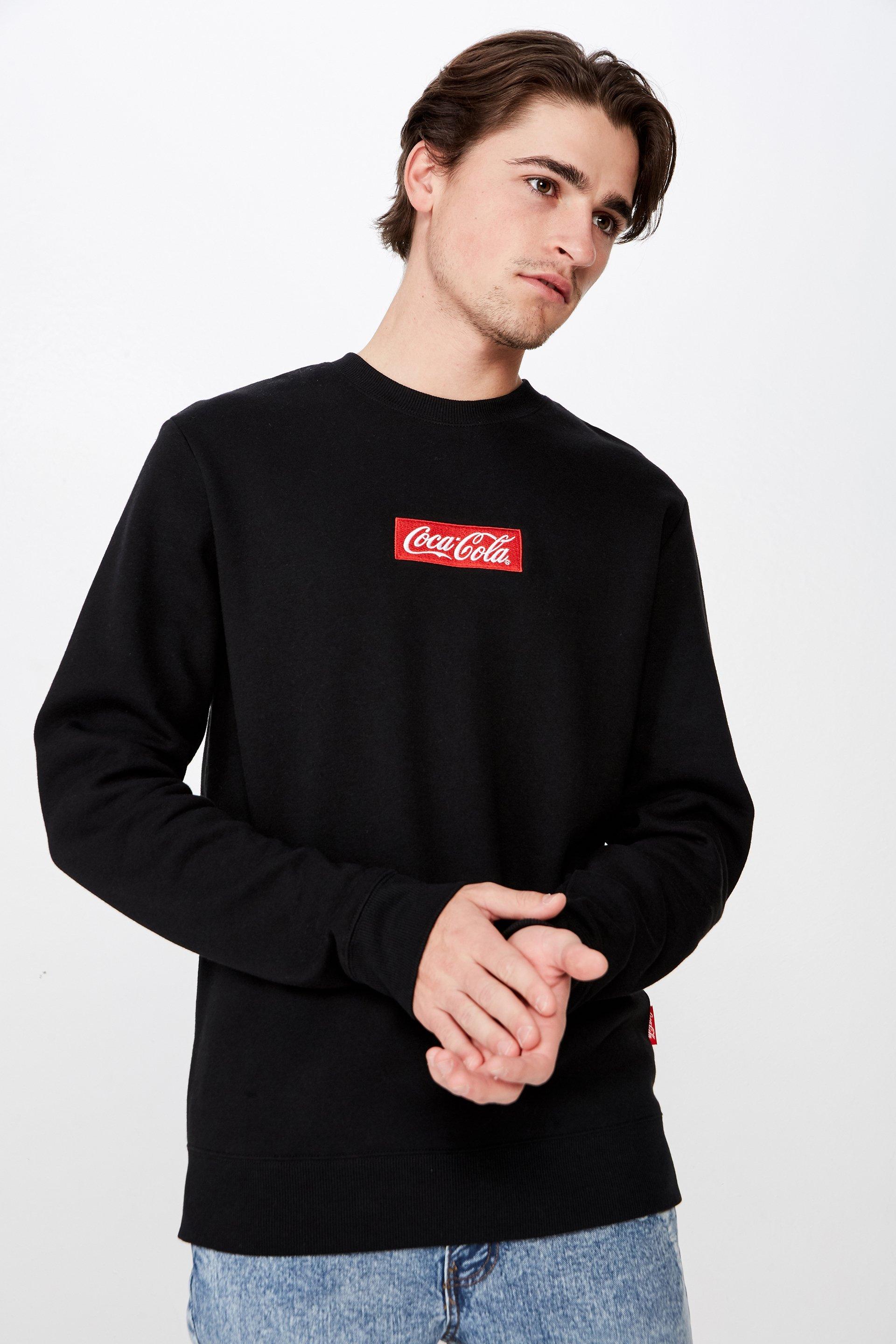 Collab crew sweater - lcn cc black/coke box logo Cotton On Hoodies ...