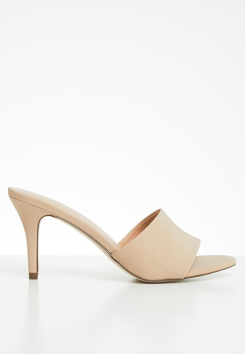 Faux leather mule - neutral Call It Spring Heels | Superbalist.com