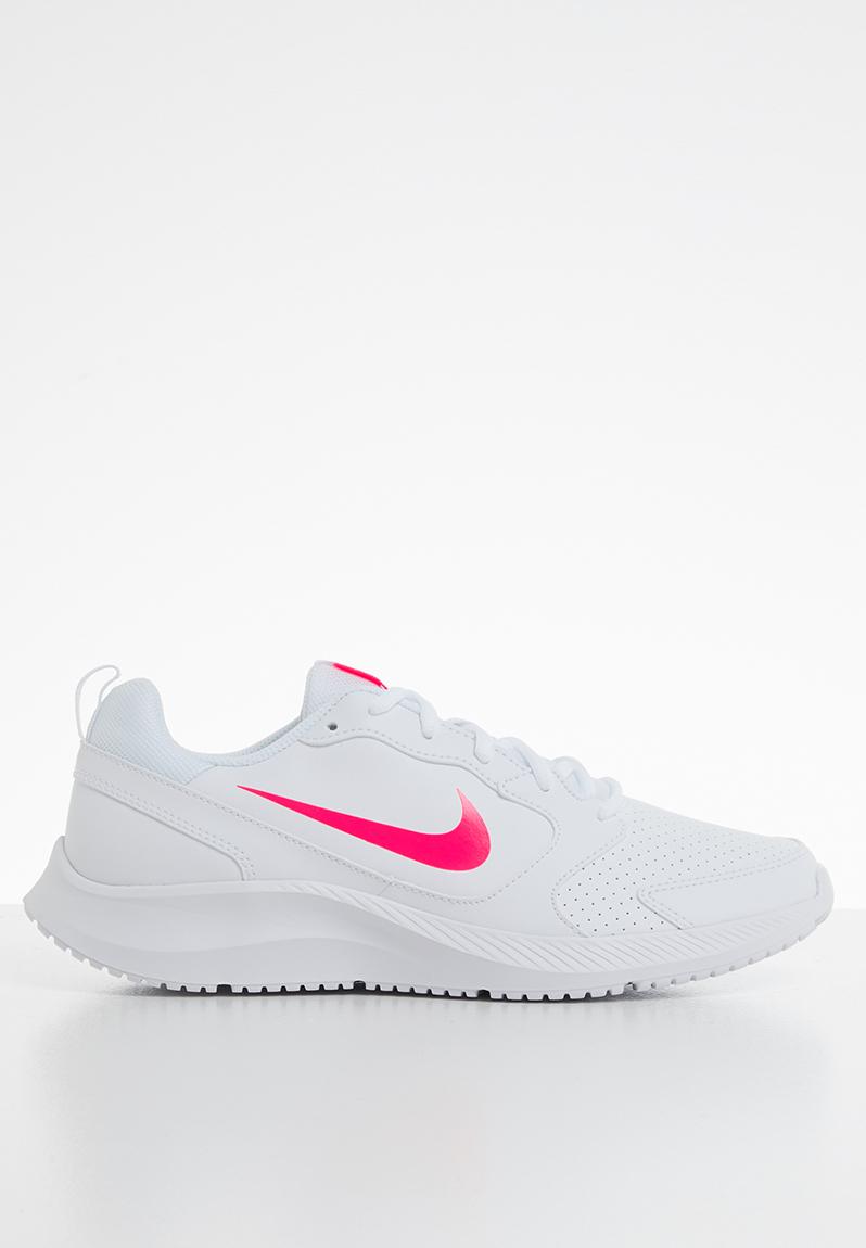white \u0026 hyper pink Nike Trainers 