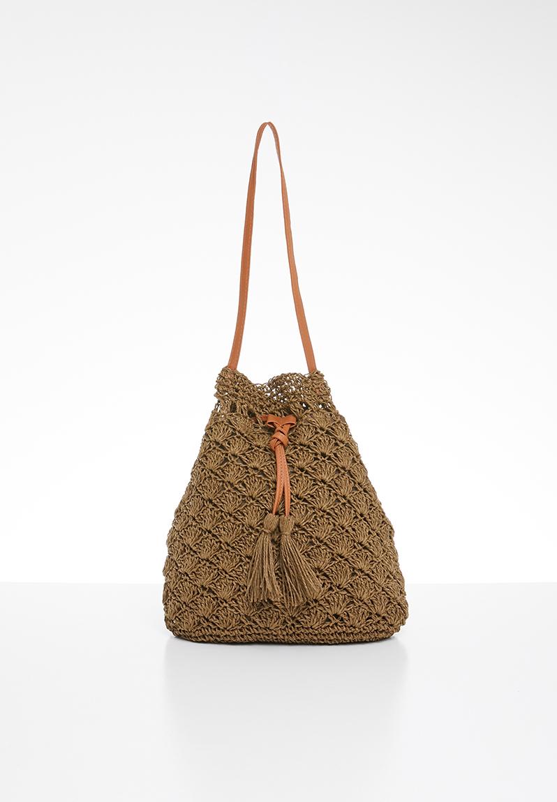 jen slouchy woven shoulder bag