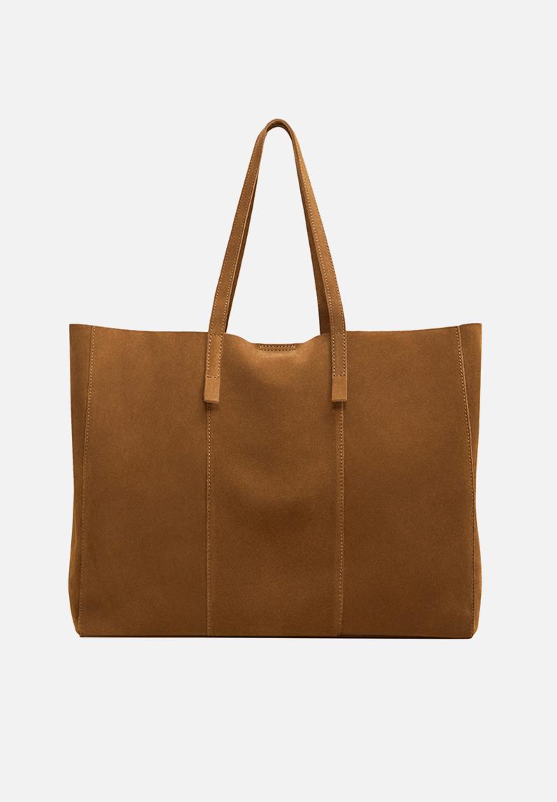 Leather shopper bag - brown MANGO Bags & Purses | Superbalist.com