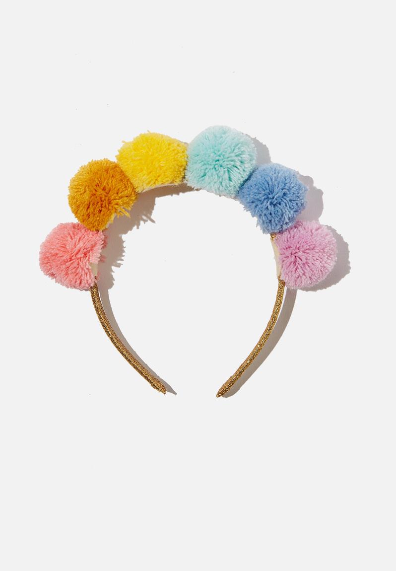 Novelty headband - rainbow pom pom Cotton On Accessories | Superbalist.com