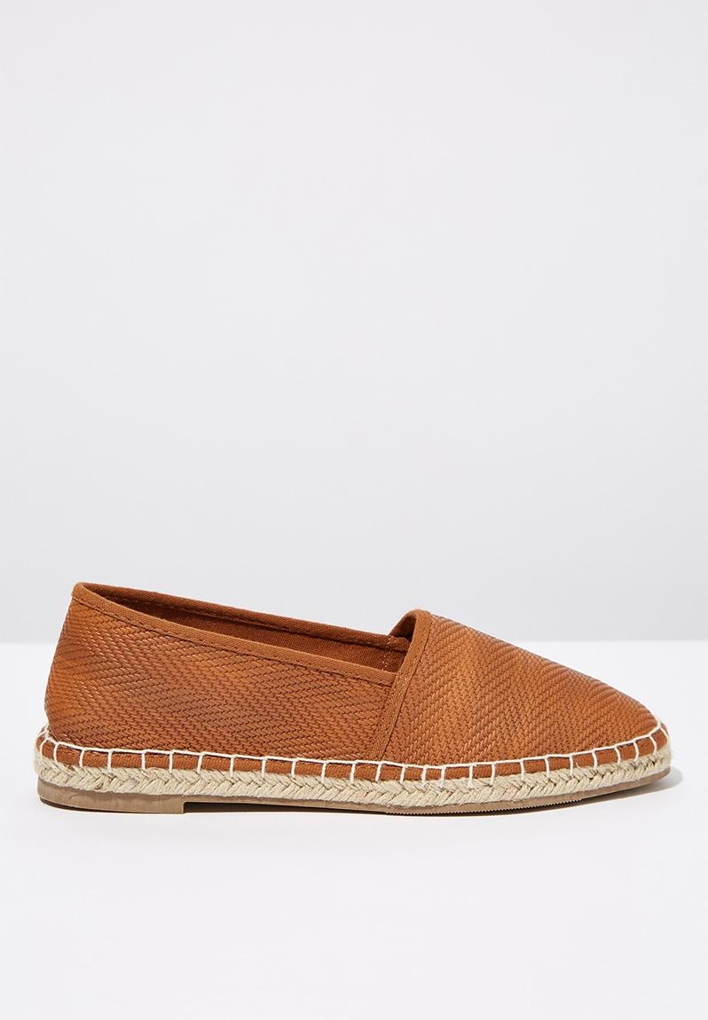 Yvonne woven flat espadrille - tan woven emboss pu Cotton On Pumps ...