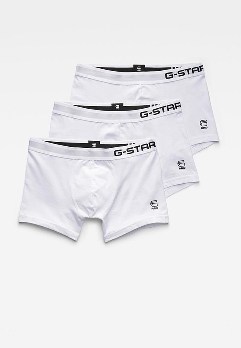 Classic trunk 3 pack-white/white/white G-Star RAW Underwear ...