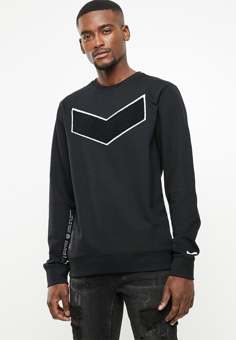 Crew neck applique logo sweater 1 - black S.P.C.C. Hoodies & Sweats ...