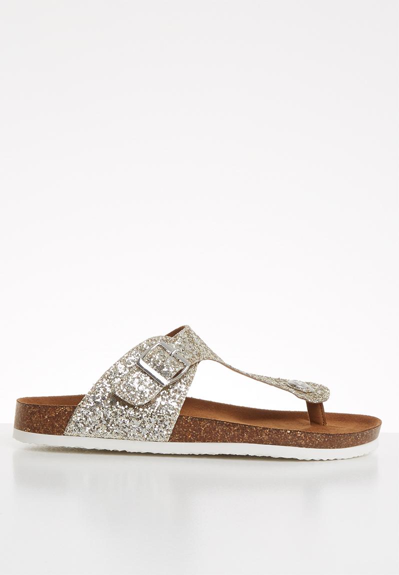 Mathilda Metallic Toe Split Sandal - silver ONLY Sandals & Flip Flops ...